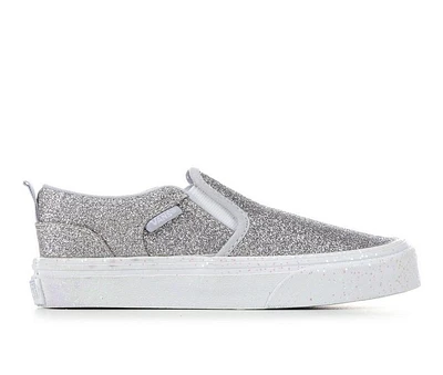 Girls' Vans Little Kid & Big Asher Glitter Slip-On Sneakers