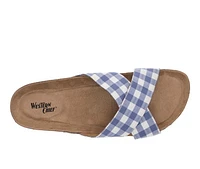 Women's Western Chief Gingham Sophie Cross Footbed Sandals