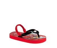 Boys' Disney Toddler & Little Kid Cars Back Strap Flip Flops