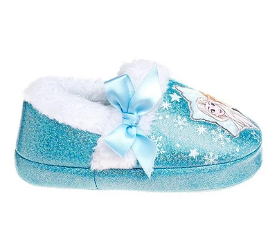 Disney Toddler & Little Kid Frozen White Fur Slippers