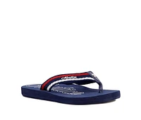 Women's Nautica White Dune Webbing Flip-Flops