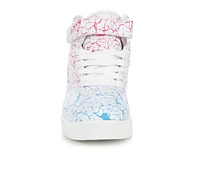 Girls' Fila Little Kid & Big Vulc 13 Crackle Flag High-Top Sneakers