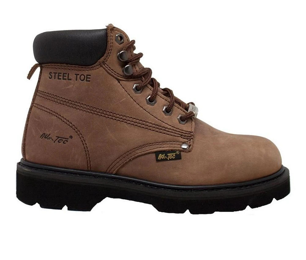 Men's AdTec 6" Full Grain Leather Steel Toe Work Boots