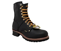 Men's AdTec 9" Waterproof Steel Toe Logger Work Boots