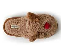 Dearfoams Kids Reindeer Scuff Slippers