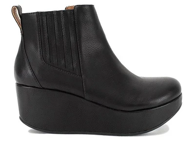 Women's Yellow Box Belin Wedge Booties