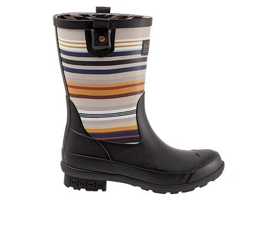 Women's Pendleton Bridger Stripe Mid Rain Boots