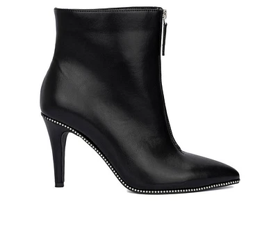 Women's Fashion to Figure Rider Wide Width Heeled Booties