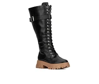 Women's Fashion to Figure Liv XWC Knee High Lace Up Boots