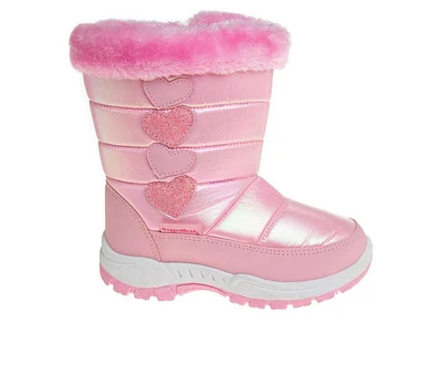 Girls' Rugged Bear Little Kid & Big Fur Heart Tower Winter Boots