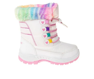 Girls' Rugged Bear Toddler & Little Kid Pastel Heart Winter Boots