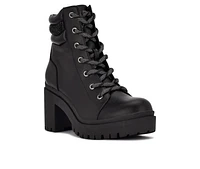 Women's Nine West Quona Heeled Combat Booties