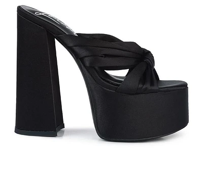Women's London Rag Strobing Chunky Platform Heeled Sandals