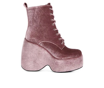 Women's Rag & Co Ashcan Platform Wedge Booties