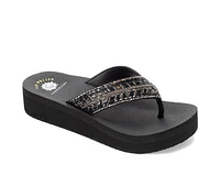 Women's Yellow Box Brandy Platform Flip-Flops