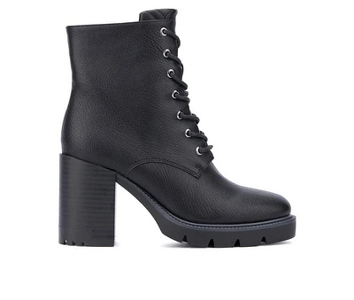 Women's New York and Company Gigi Heeled Combat Booties