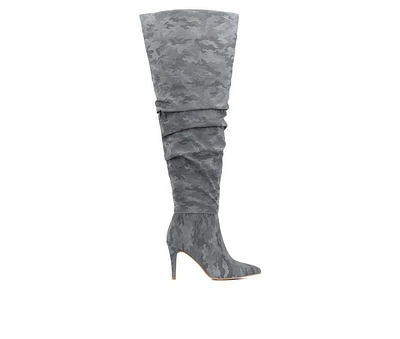 Women's Fashion to Figure Sana Scrunched Extra Wide Calf Knee High Boots