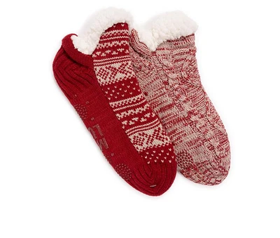 MUK LUKS 2 Pack Women's Shortie Cabin Sock