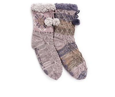 MUK LUKS 2 Pack Tall Cabin Socks