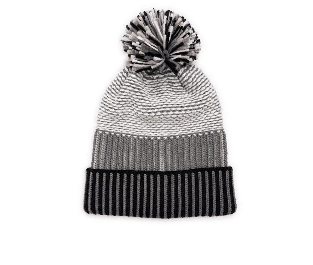 MUK LUKS Textured Stipe Beanie