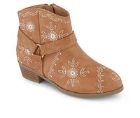 Girls' Jessica Simpson Little Kid & Big Layla Embroidered Ankle Booties