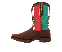 Men's Durango Rebel Steel Toe Mexico Flag Western Work Boots