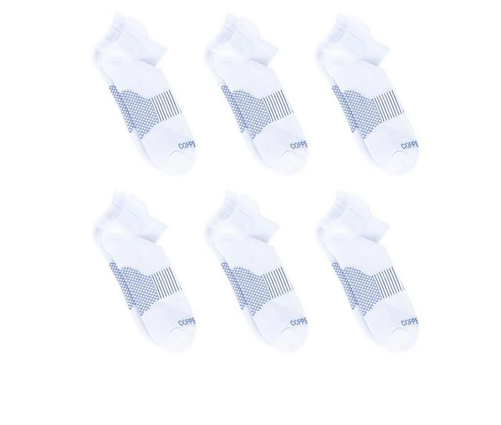 Copper Fit 6 Pack Men's Energy Low Cut Socks