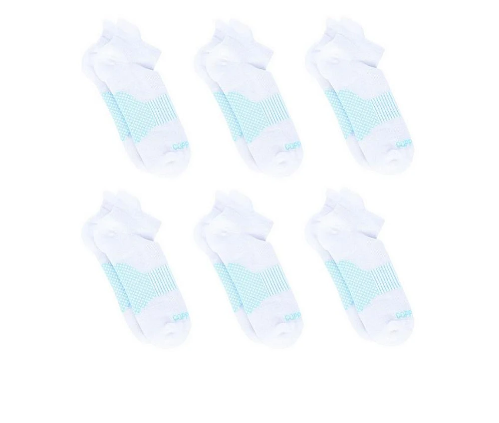 Copper Fit 6 Pack Women's Energy Low Cut Socks