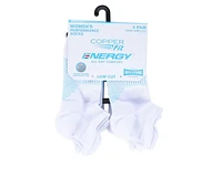 Copper Fit 6 Pack Women's Energy Low Cut Socks