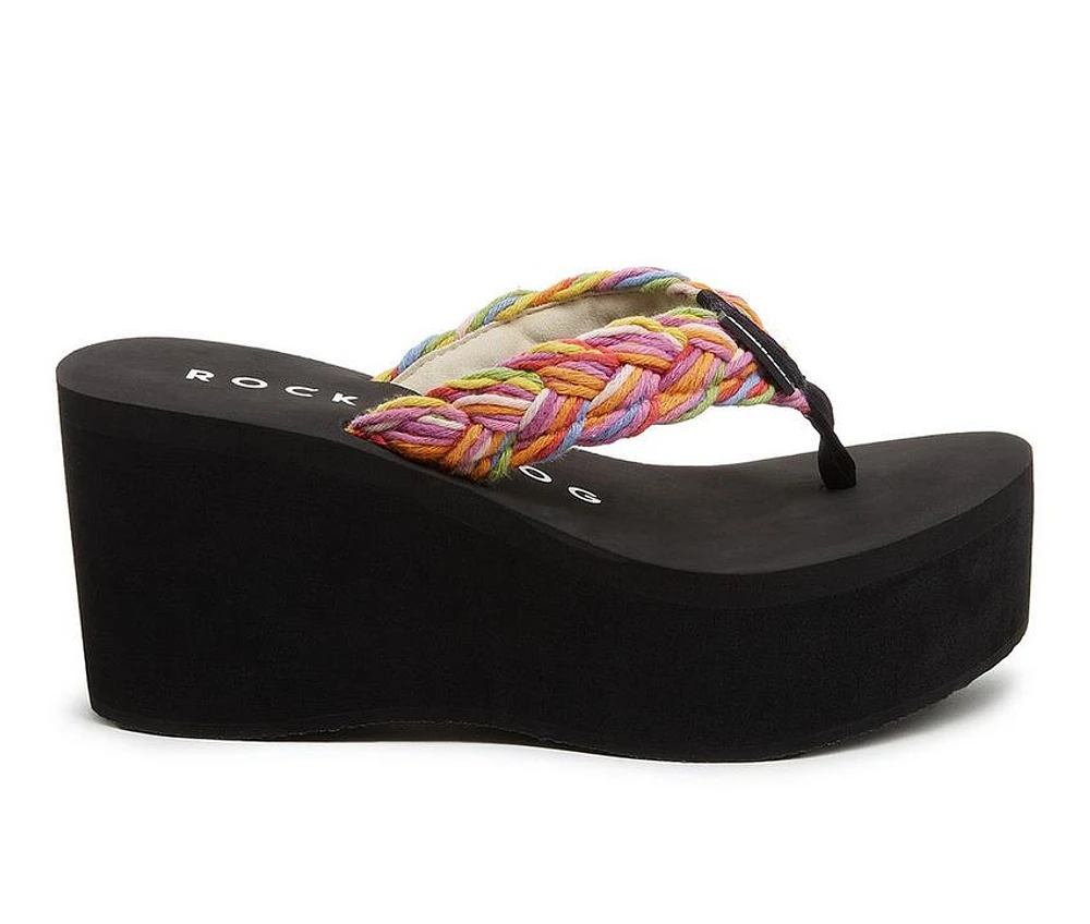 Women's Rocket Dog Crush Braid Wedge Flip-Flops