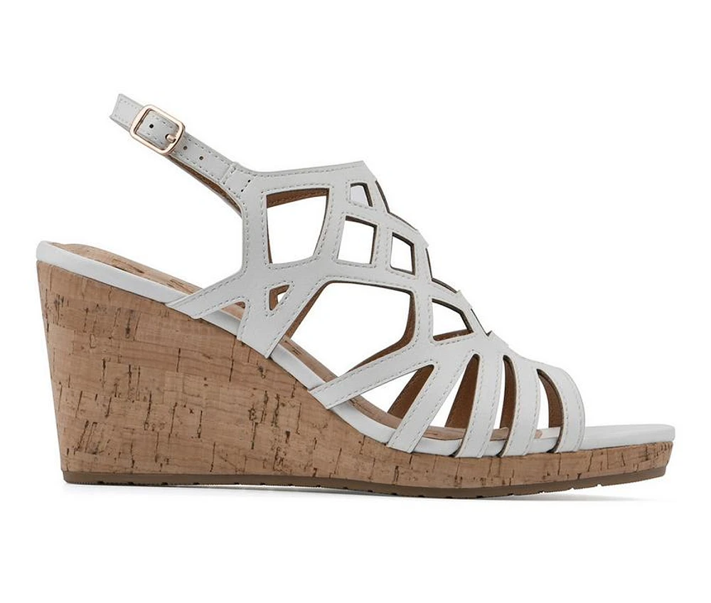 Women's White Mountain Flaming Wedge Sandals