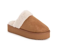 MUK LUKS Microsuede Platform Scuff Slipper