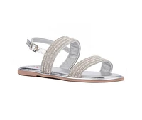 Girls' Olivia Miller Little & Big Kid Shiny Sandals