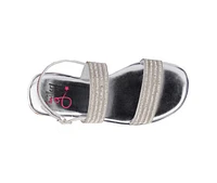 Girls' Olivia Miller Little & Big Kid Shiny Sandals