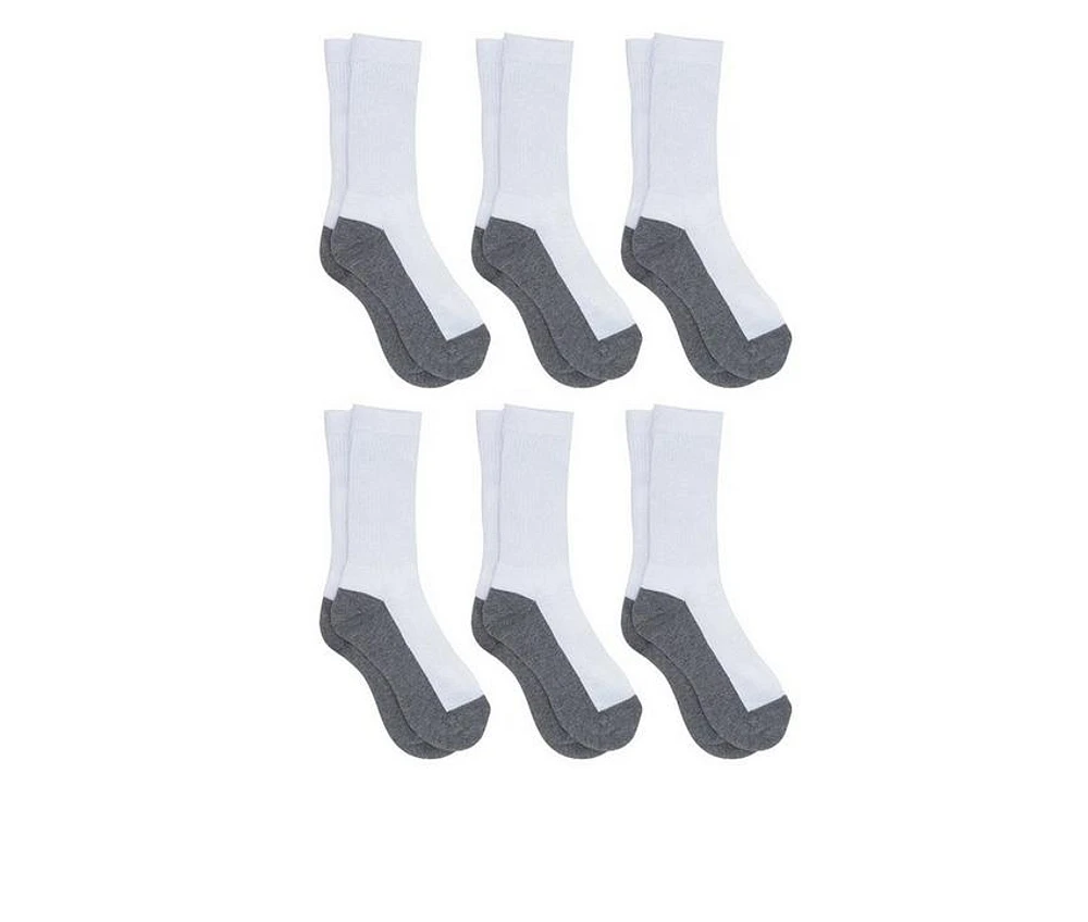 Sof Sole  6 Pair Comfort Cushioned Crew Socks