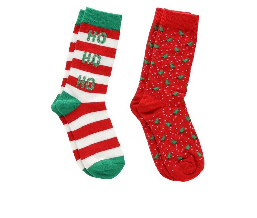 Apara Women's 2 Pair Holiday Crew Socks