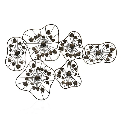 Wall Décor- Metal Floral Sculpture