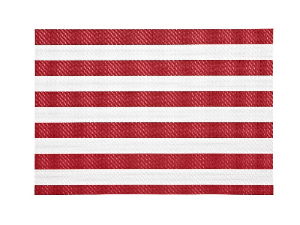 Vinyl Placemat - Red Cabana Stripe