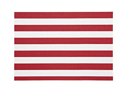 Vinyl Placemat - Red Cabana Stripe