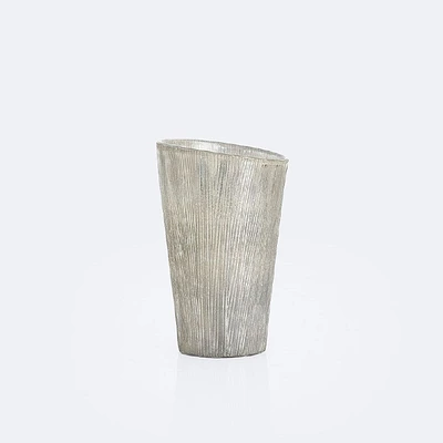 Large Frosted Etched Vase