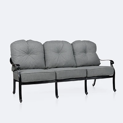 Blanca Sofa – Black Tippet Frame – Dark Grey Cushions