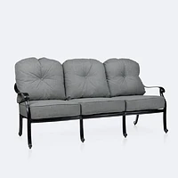 Blanca Sofa – Black Tippet Frame – Dark Grey Cushions