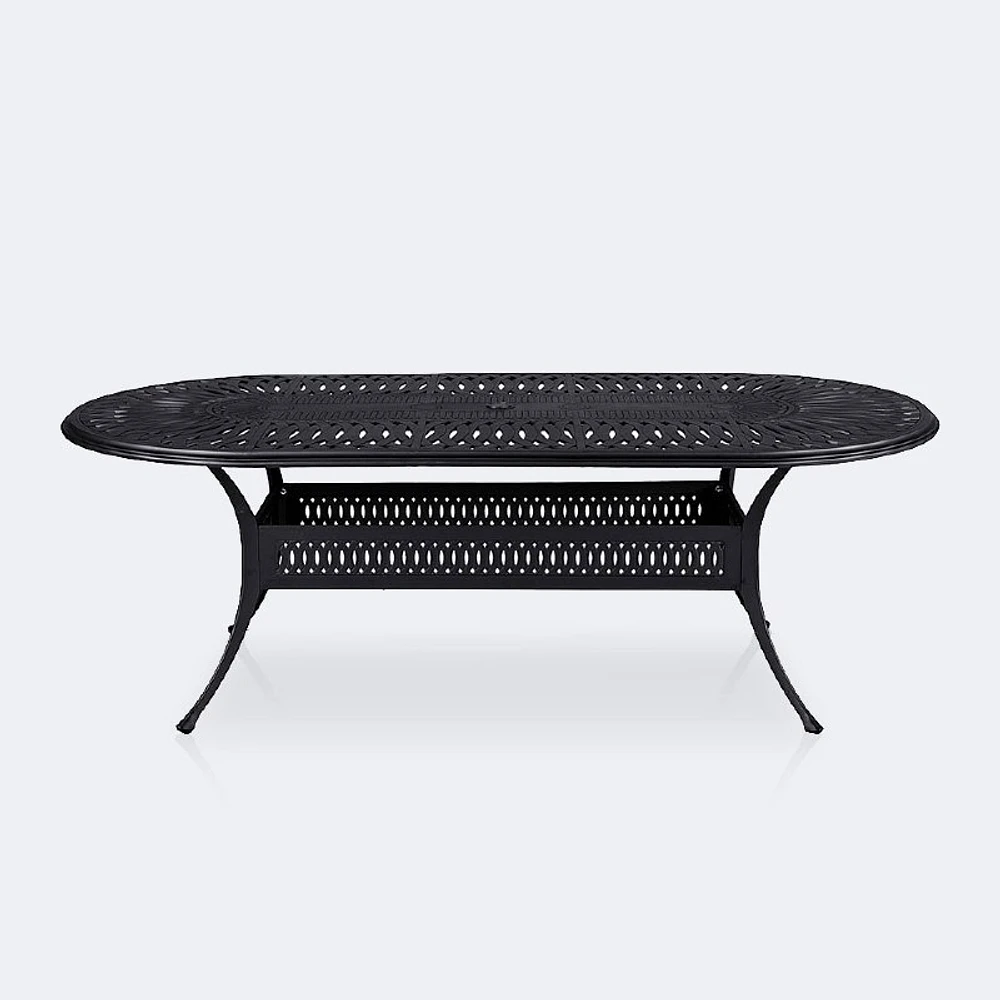 Breeze 42”x72” Oval Dining Table - Black Tippet