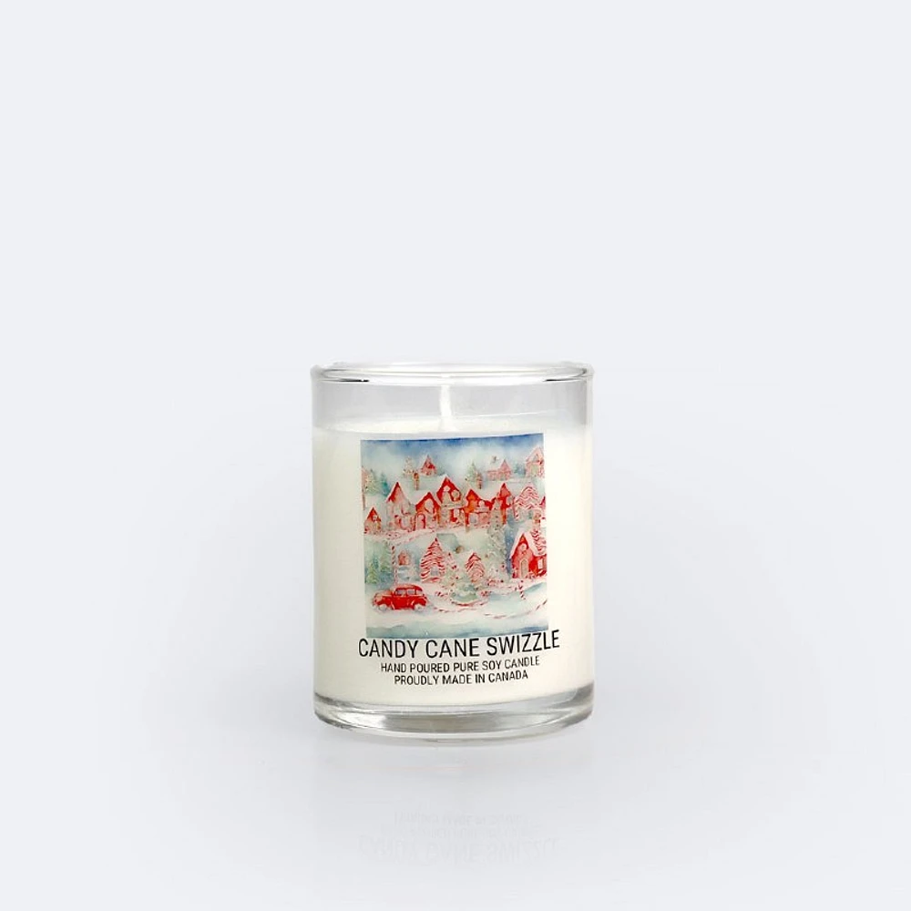 Candy Cane Swizzle - 3 Oz Christmas Ornament Candle