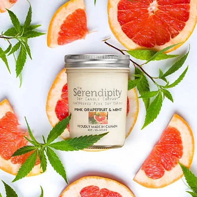 8 oz Candle - Pink Grapefuit & Mint