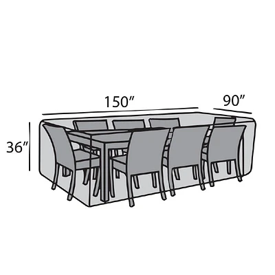 90"x150" Rectangular Dining Set Cover