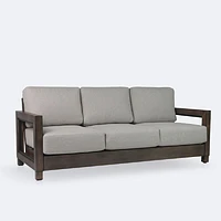 Denver Sofa - Brushed Chocolate Frame - Tan Cushions