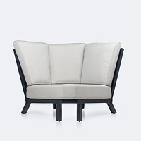 Eros Corner Chair, Black Frame, Sand Cushions