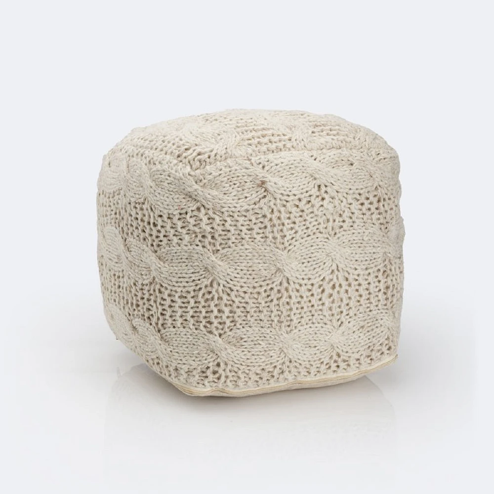 Everett Pouf - Ivory