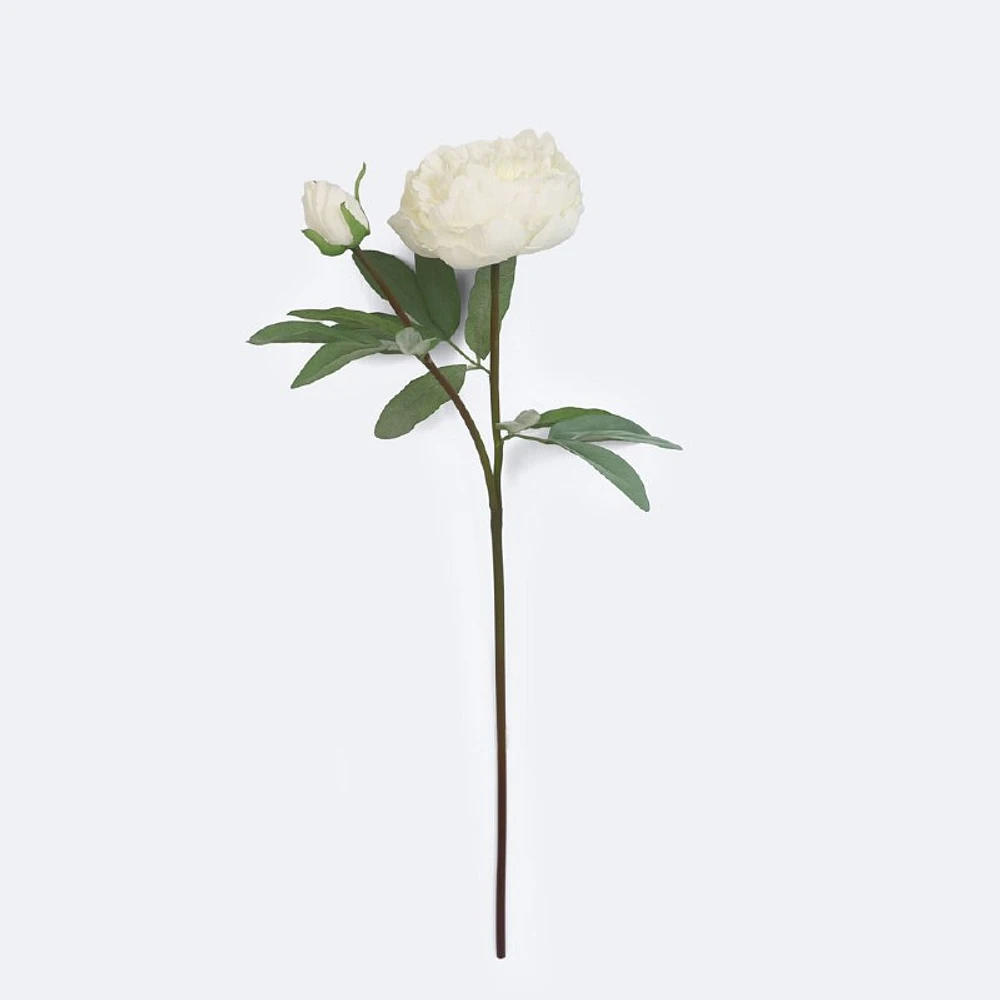 Faux Peony - White